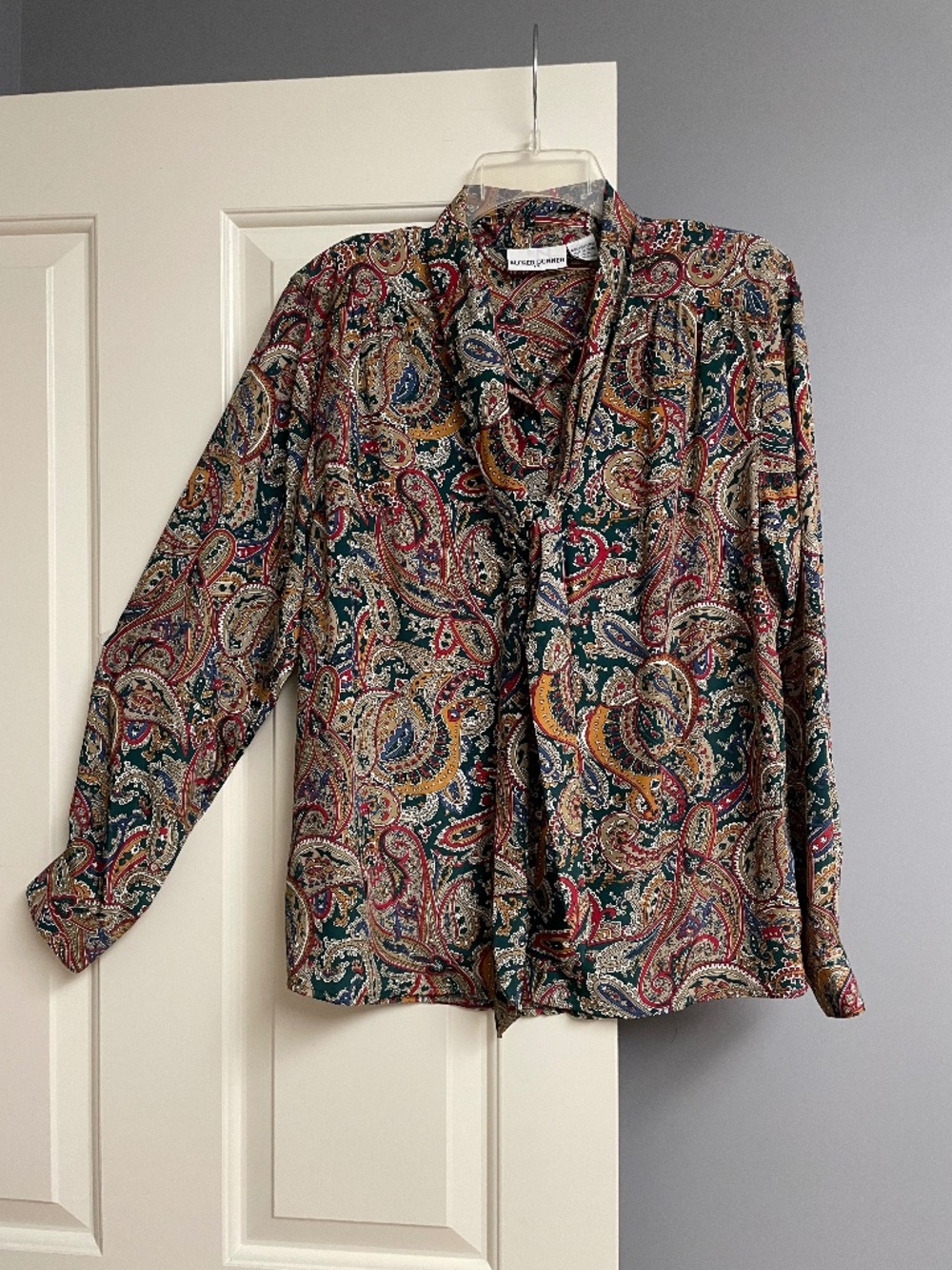Alfred Dunner Scarf Button Blouse, Women, 14